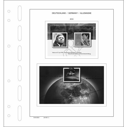 Supplement Germany blocks 2019 standard 1 sheet for blocks 83, 84