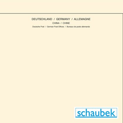 Feuilles en-tête Bureaux de poste allemands Chine - 10 feuilles