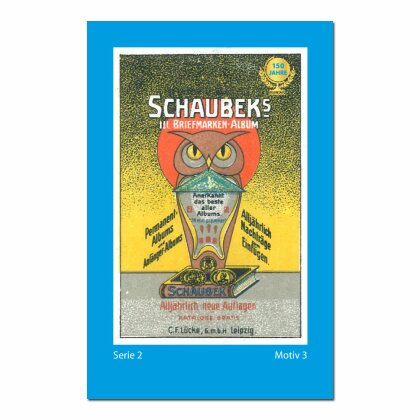 Magnet zum Jubiläum 150 Jahre Schaubek-Album - Eule - Motiv 3