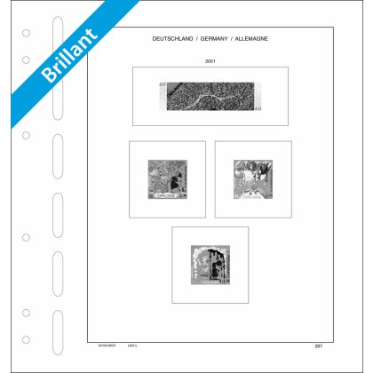 Supplement Germany 2021 Brillant - Corner margin stamps