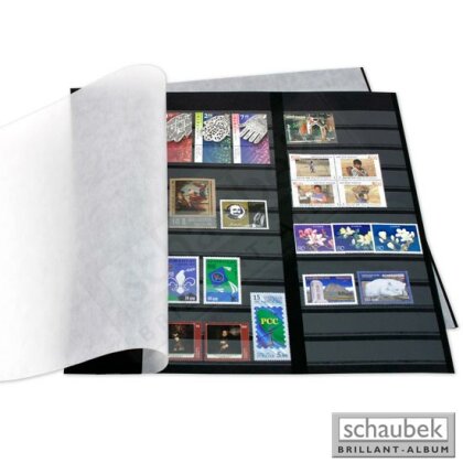stock sheets "Donau", divided, black 25 sheets