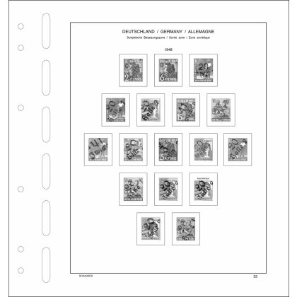 Schaubek set of leaves Sovjet Zone, from currency reform 1948-49 standard