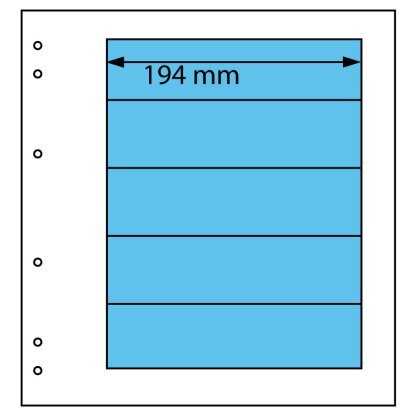 Schaubek-Blanko-Like - 10 Blatt schwarz 5 Folienstreifen verschiedener Höhen
