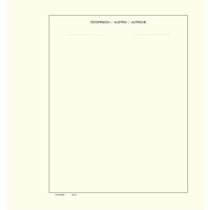 feuille à en-tête Autriche avec marquages pour ajuster des timbres
