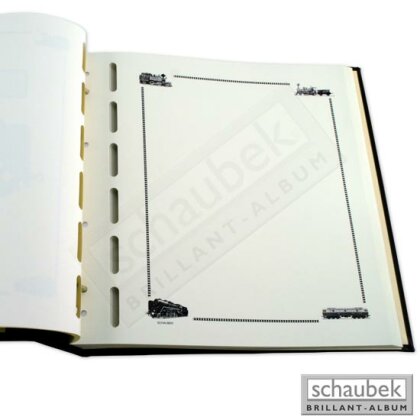 thematic blank sheets "trains" 20 sheets per pack