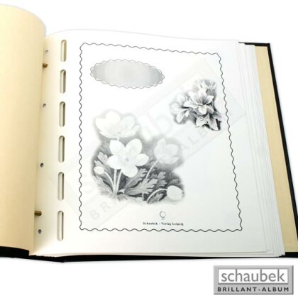 thematic blank pages "flowers" 20 sheets per pack