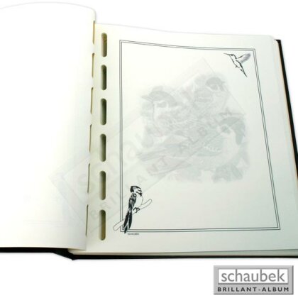 Blankoblätter Vögel - Packung mit 20 Blatt