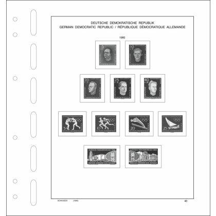 Schaubek set of leaves GDR 1960-1969 brillant