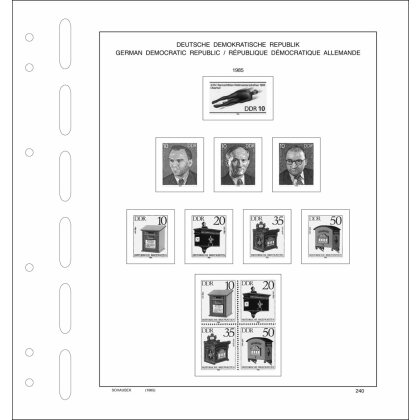 Intérieurs préimprimés RDA 1985-1990 Brillant